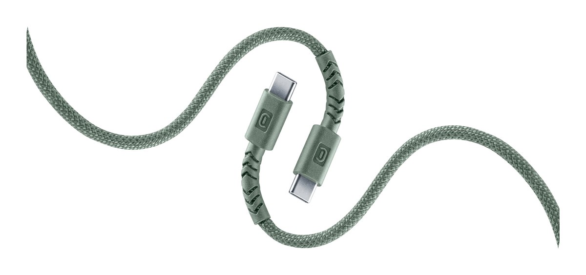 Кабел FLEXI BRAIDED  C2C 60W 150 см зелен