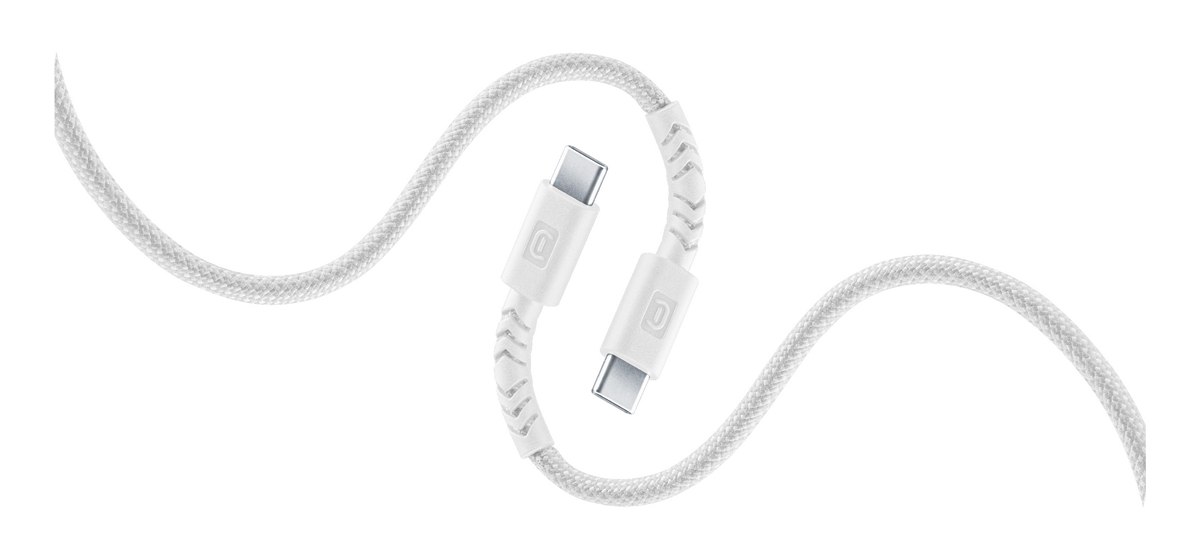 Кабел FLEXI BRAIDED  C2C 100W 150 см бял