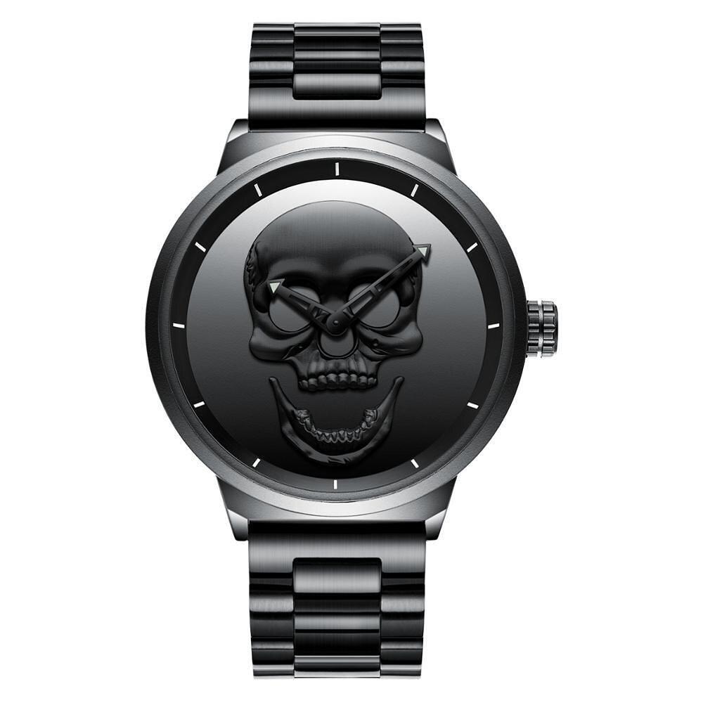 Мъжки часовник Biden Skull 0063, черен
