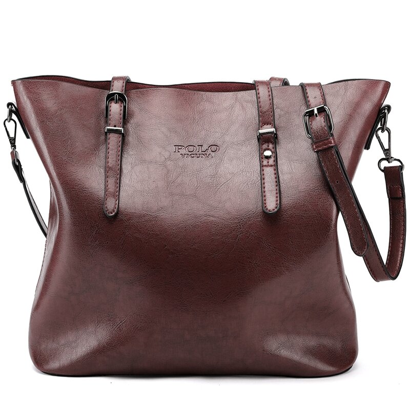Дамска чанта Vicuna Polo Ecarlate V2002, тъмно червена