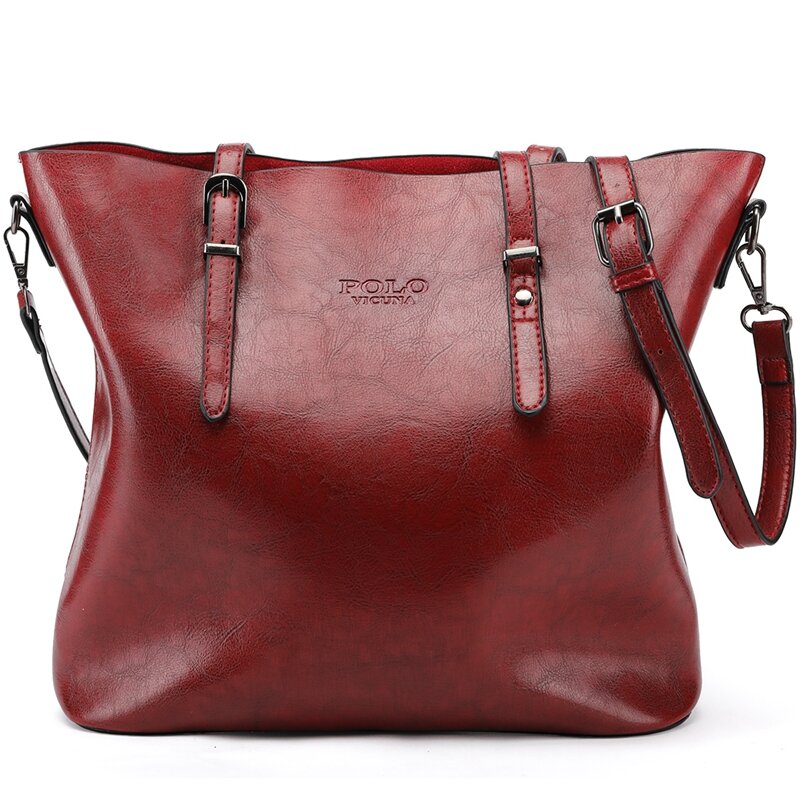 Дамска чанта Vicuna Polo Ecarlate V2002, винено червена