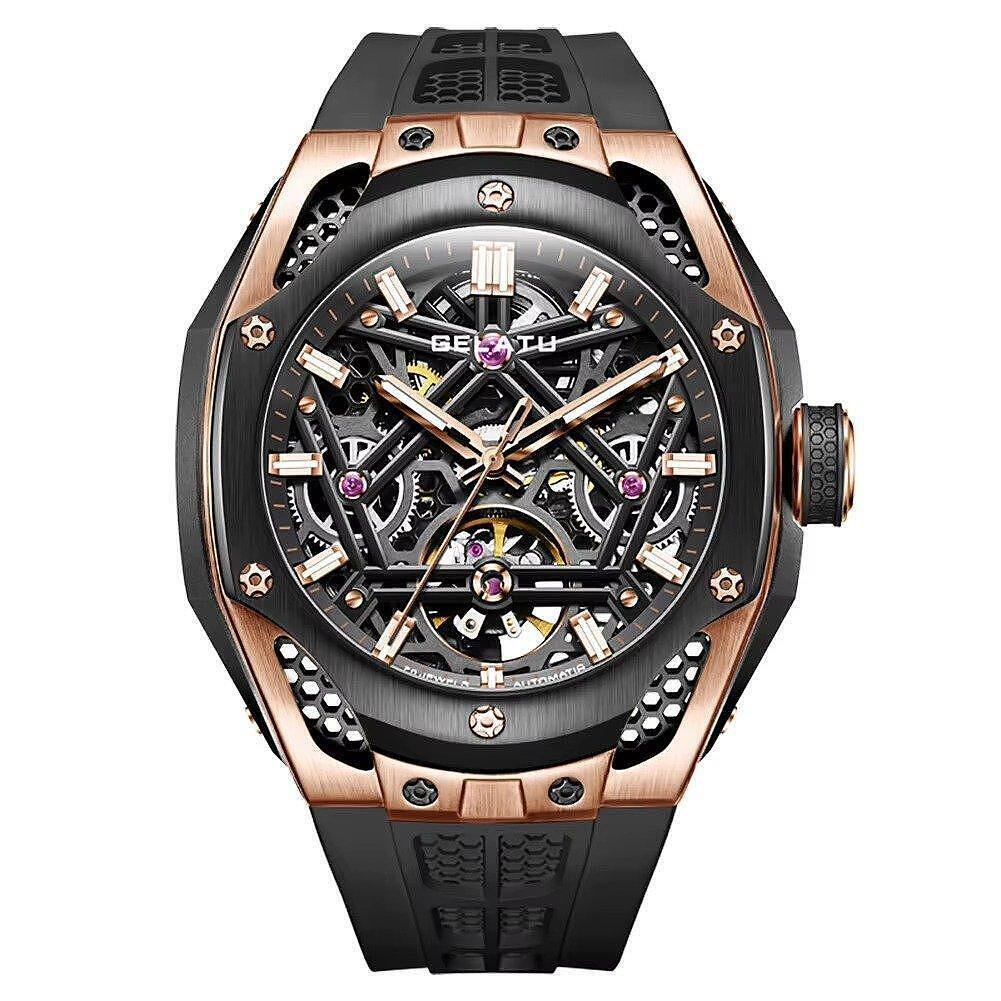 Мъжки часовник Gelatu Casual Sport 6008, розово злато