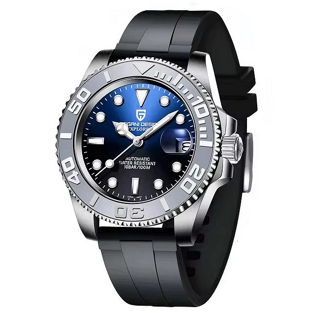 Мъжки часовник Pagani Design Yachmaster PD-1651, сив/син