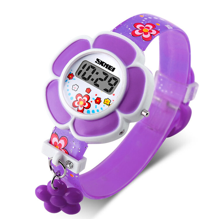 Детски часовник SKMEI Flowers 1144, лилав