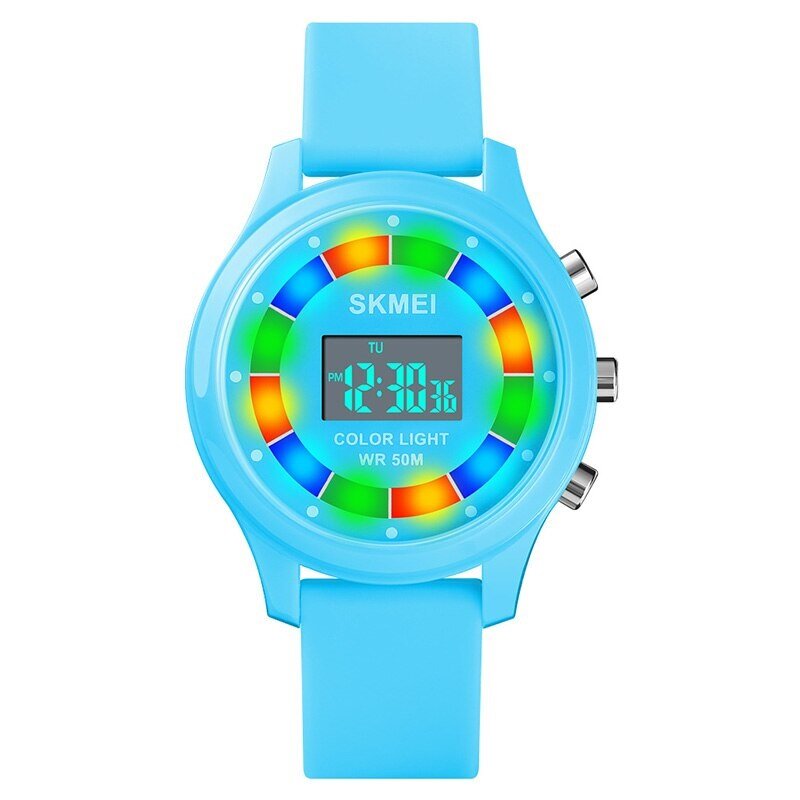 Детски часовник SKMEI Multicolor 1596, светло син