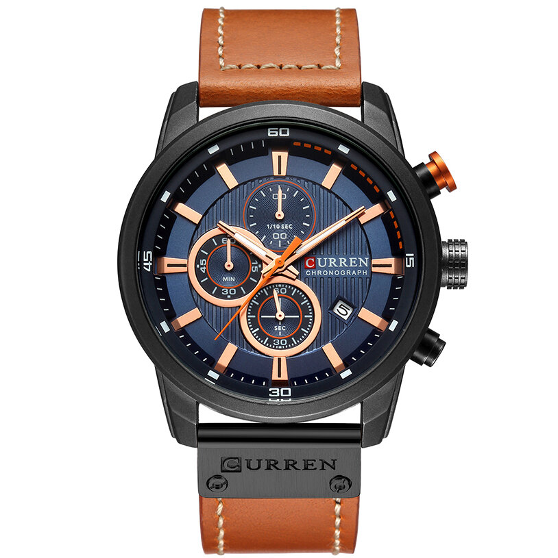 Мъжки часовник Curren Chrono 8291, кафяв/черен