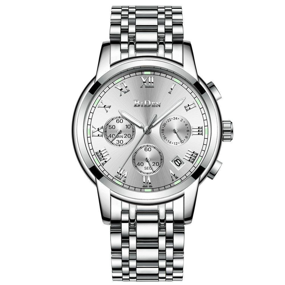 Мъжки часовник Biden Chronograph 0060, сребрист