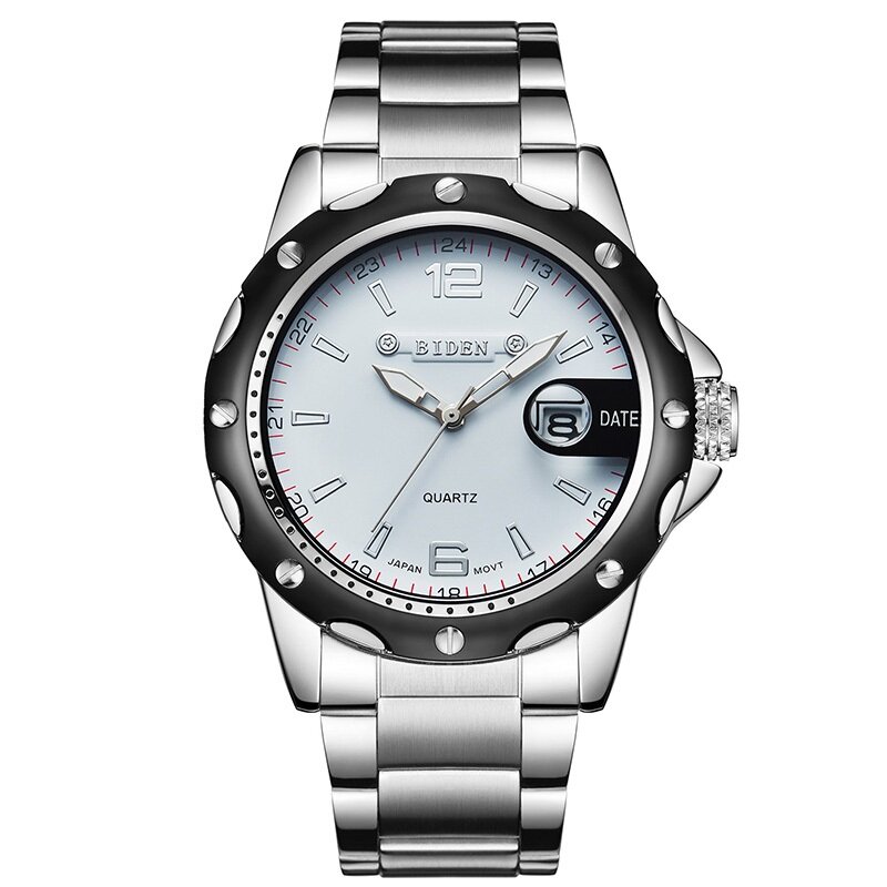 Мъжки часовник Biden Business & Style 0012, сребрист