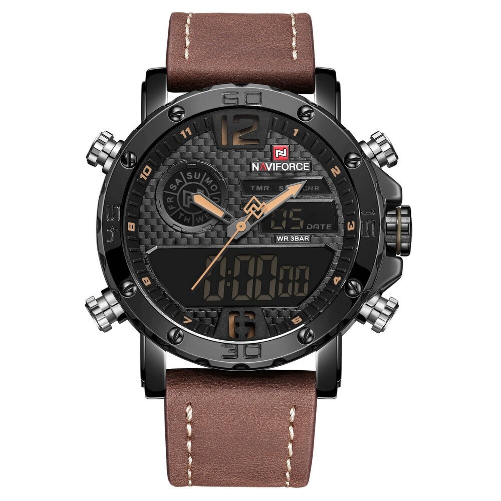 Мъжки часовник NaviForce Evection 9134, светло кафяв