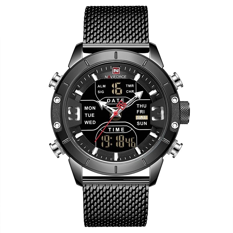 Мъжки часовник NaviForce Stirious 9153S, черен