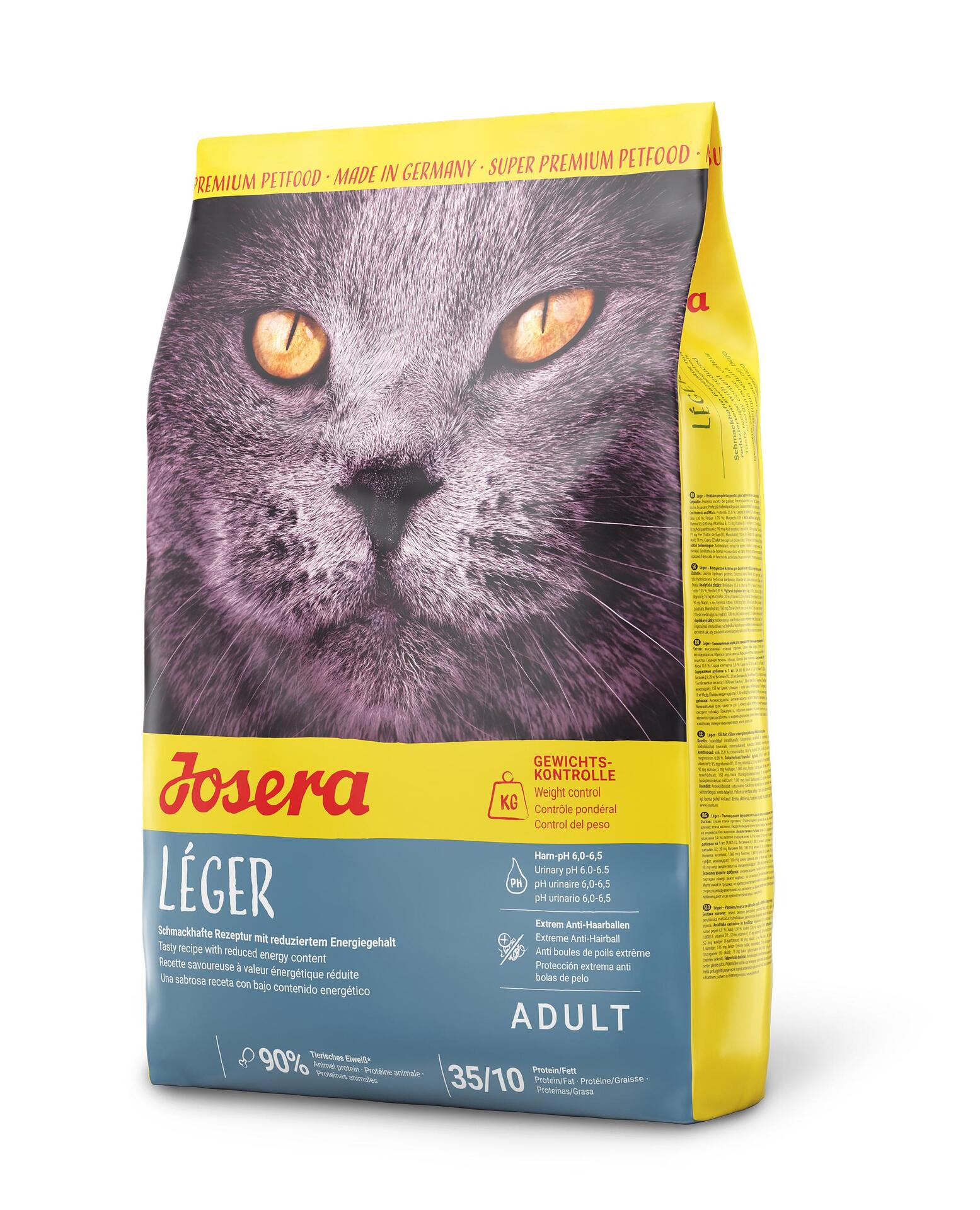 Josera Cat Leger суха храна за кастрирани или слабоактивни котки с пилешко - 400 гр, 2 кг или 10 кг, 400 гр.