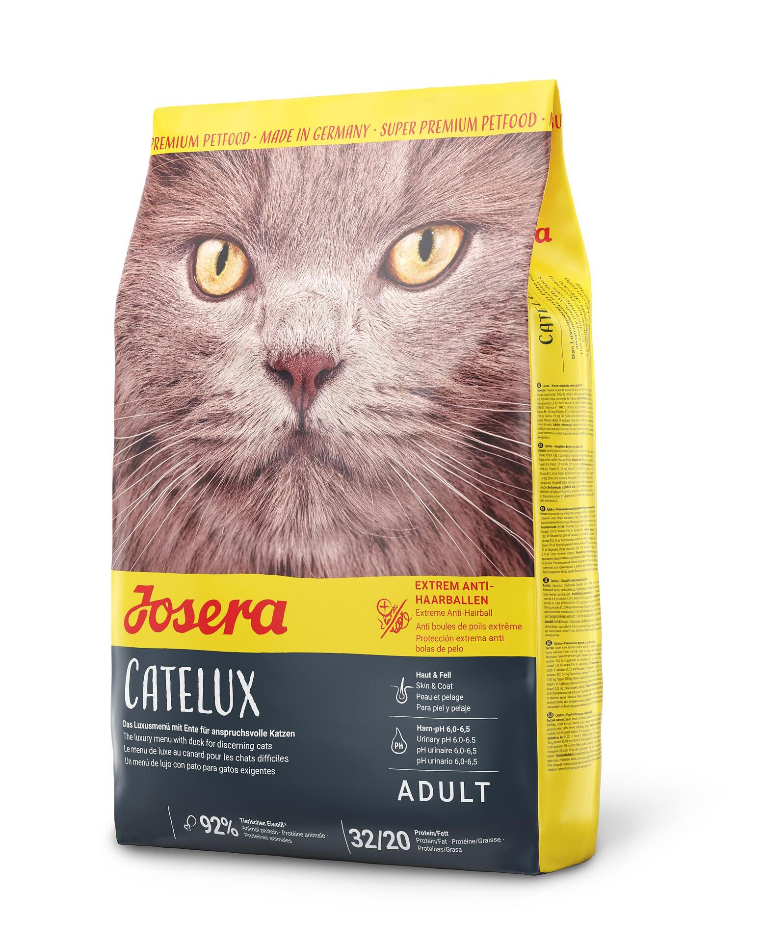 Josera Cat Catelux суха храна против образуването на космени топки за котки - 400 гр, 2 кг или 10 кг, 2 кг.