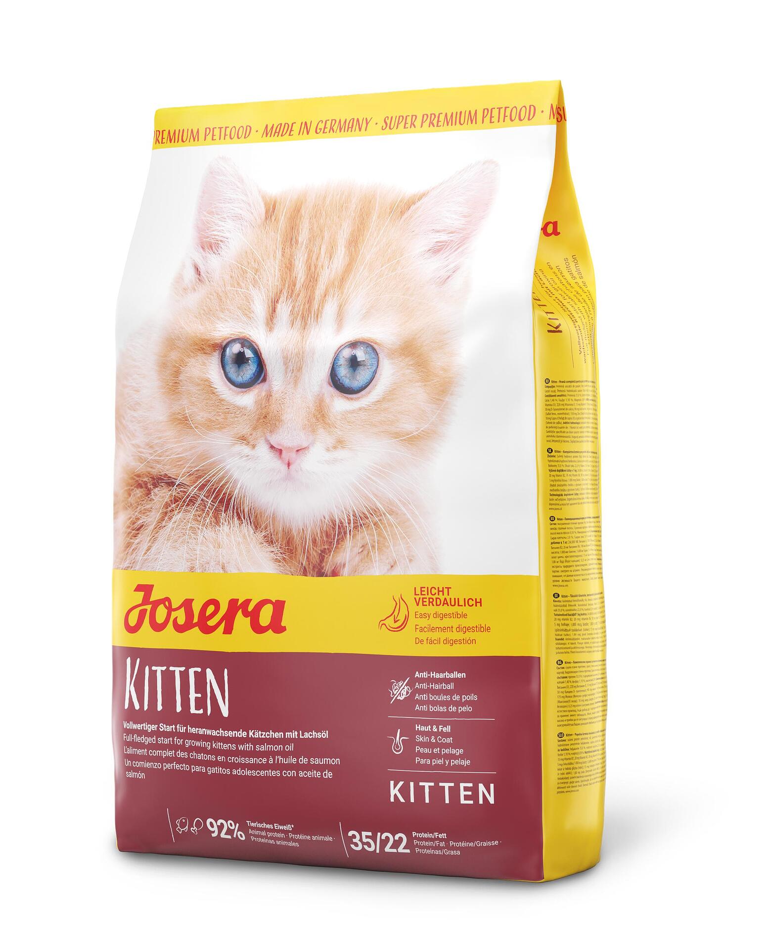 Josera Cat Kitten суха храна за подрастващи котета с пилешко и сьомга - 400 гр, 2 кг или 10 кг, 10 кг.