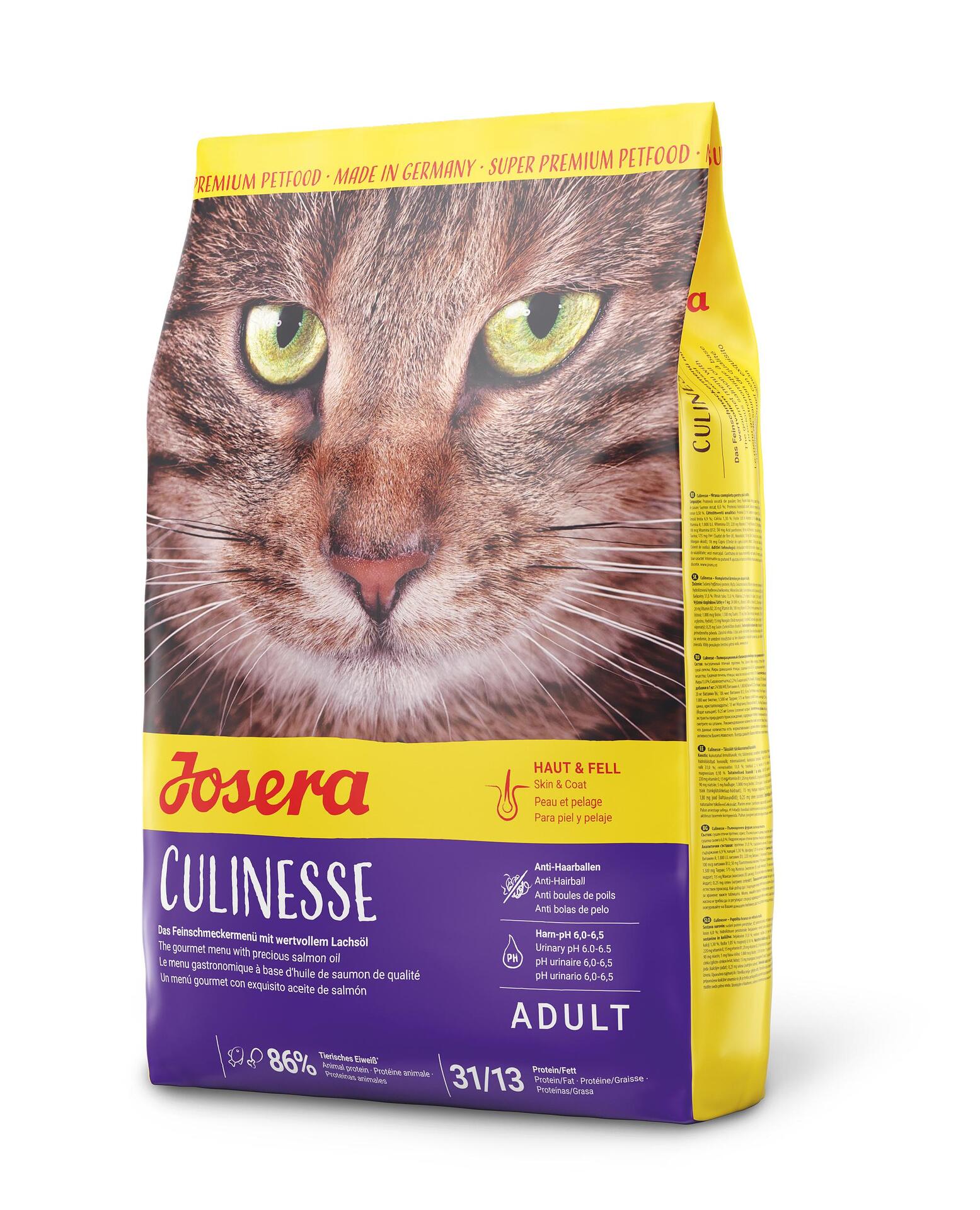 Josera Cat Culinesse суха храна за котки с чувствителна кожа - 400 гр, 2 кг или 10 кг, 10 кг.