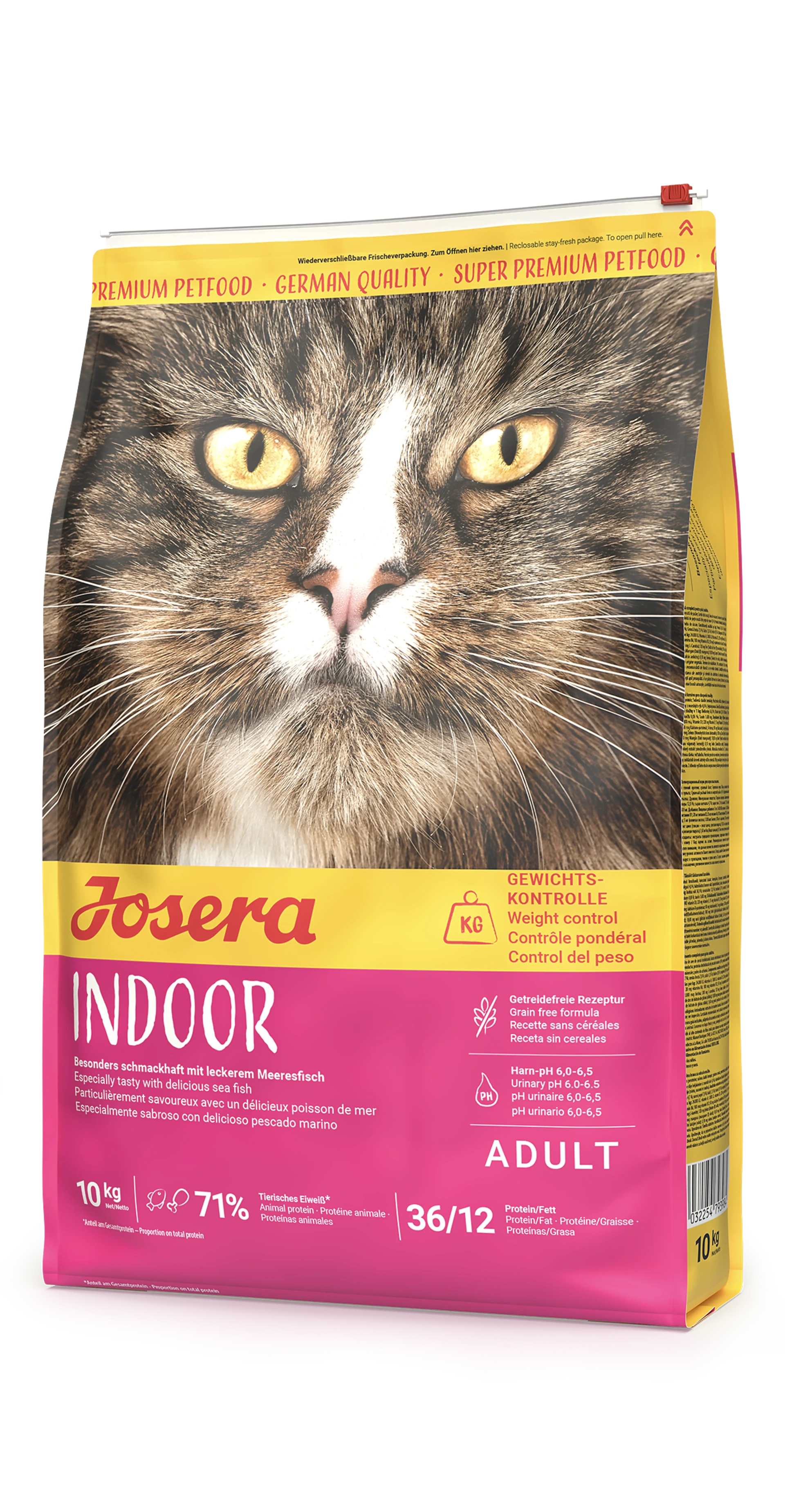 Josera Cat Indoor (Naturelle) Grainfree суха храна за котки, които живеят на закрито с риба, цвекло и грах  - 400 гр, 2 кг или 10 кг, 400 гр.