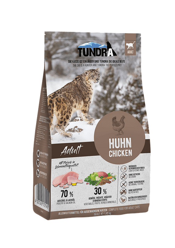 Tundra суха храна с пилешко за израснали котки - 272 г, 1.45 кг или 3.8 кг, 3.8 кг