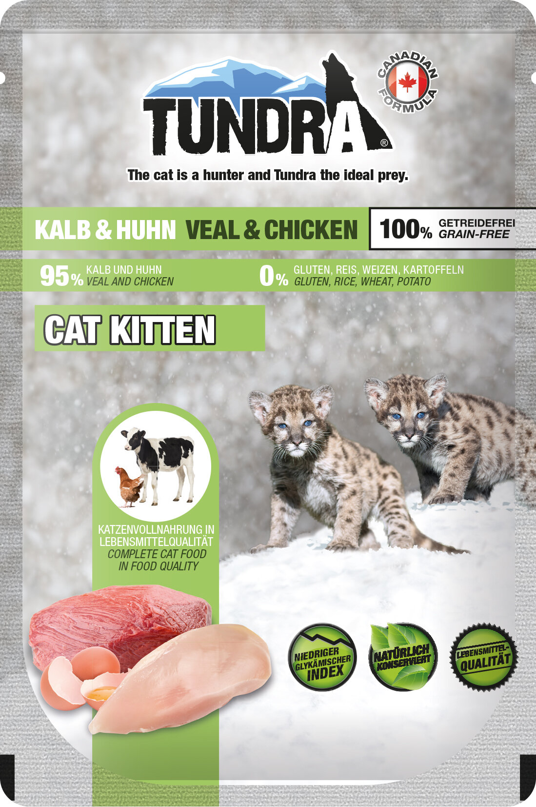 Tundra Kitten пауч телешко и пиле - храна за подрастващи котки 100 гр.