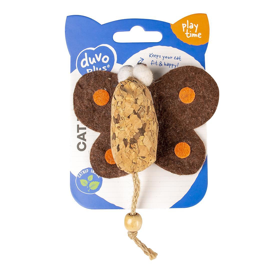 Duvo ИГРАЧКА ЗА котка КОРКОВА ПЕПЕРУДА 10Х12Х3 СМ