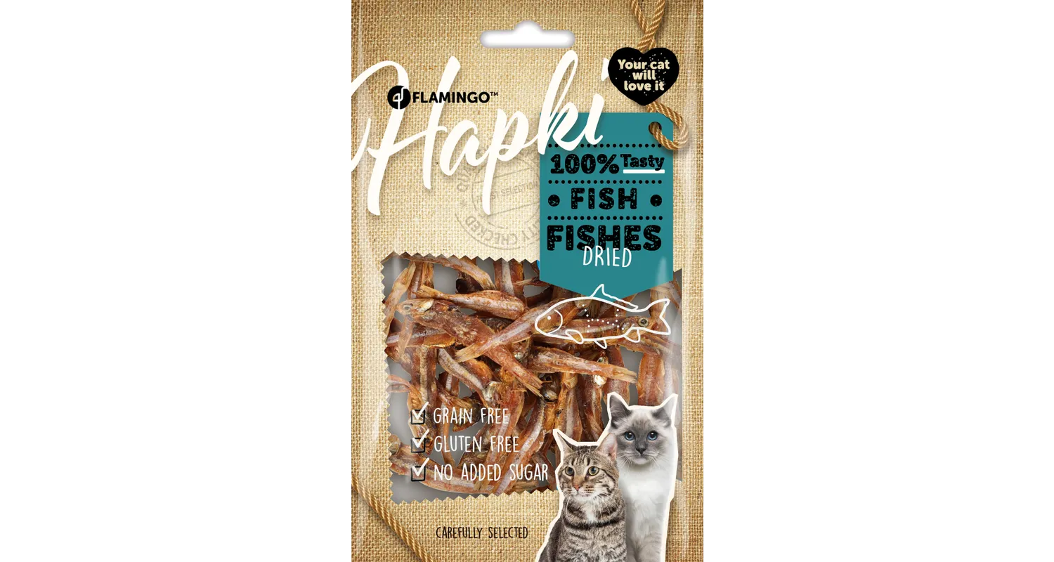 Flamingo Hapki сушени рибки за котки 50 гр