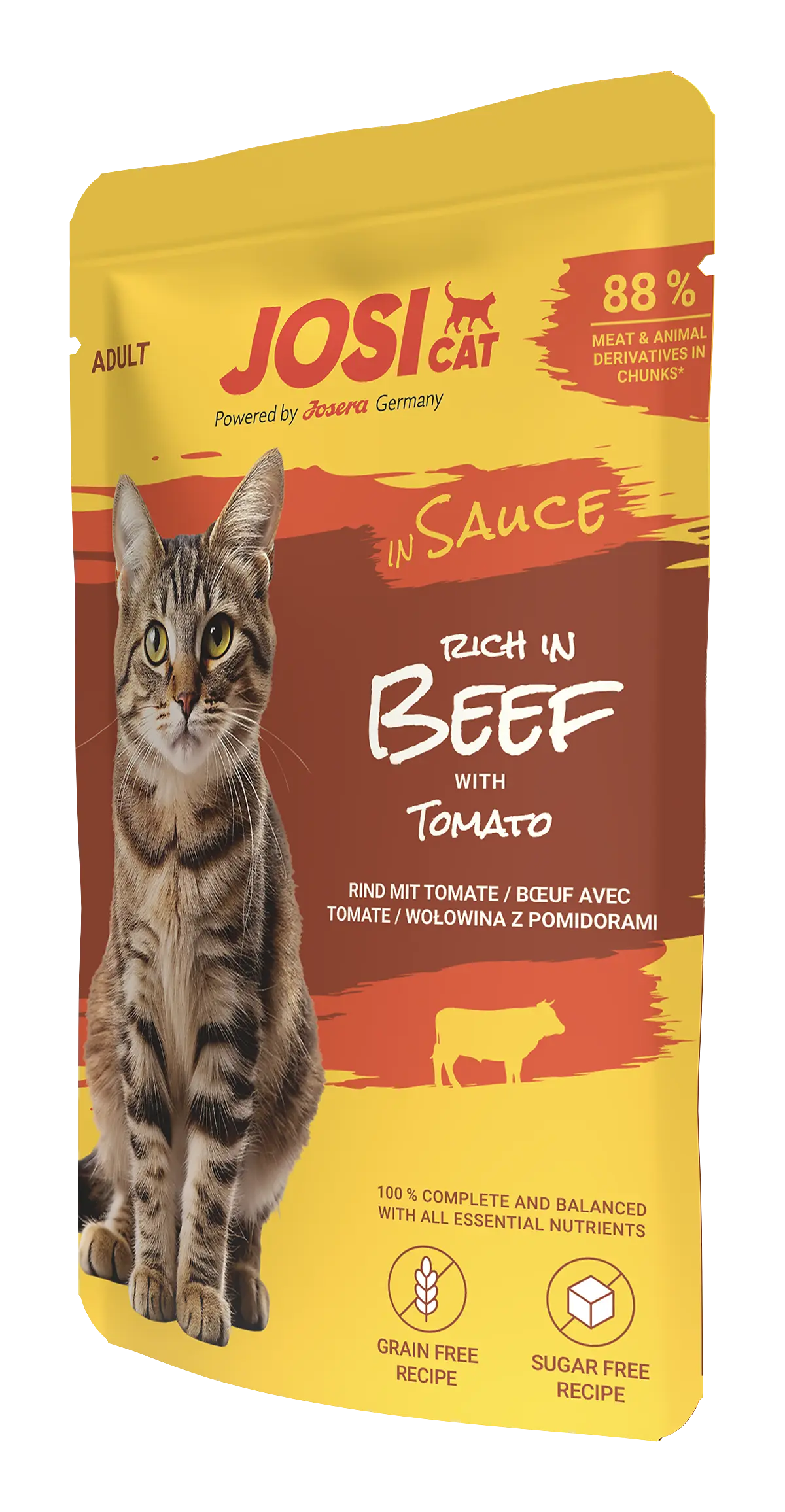 JosiCat Adult Rich in Beef пауч телешко с домати в сос 85 гр