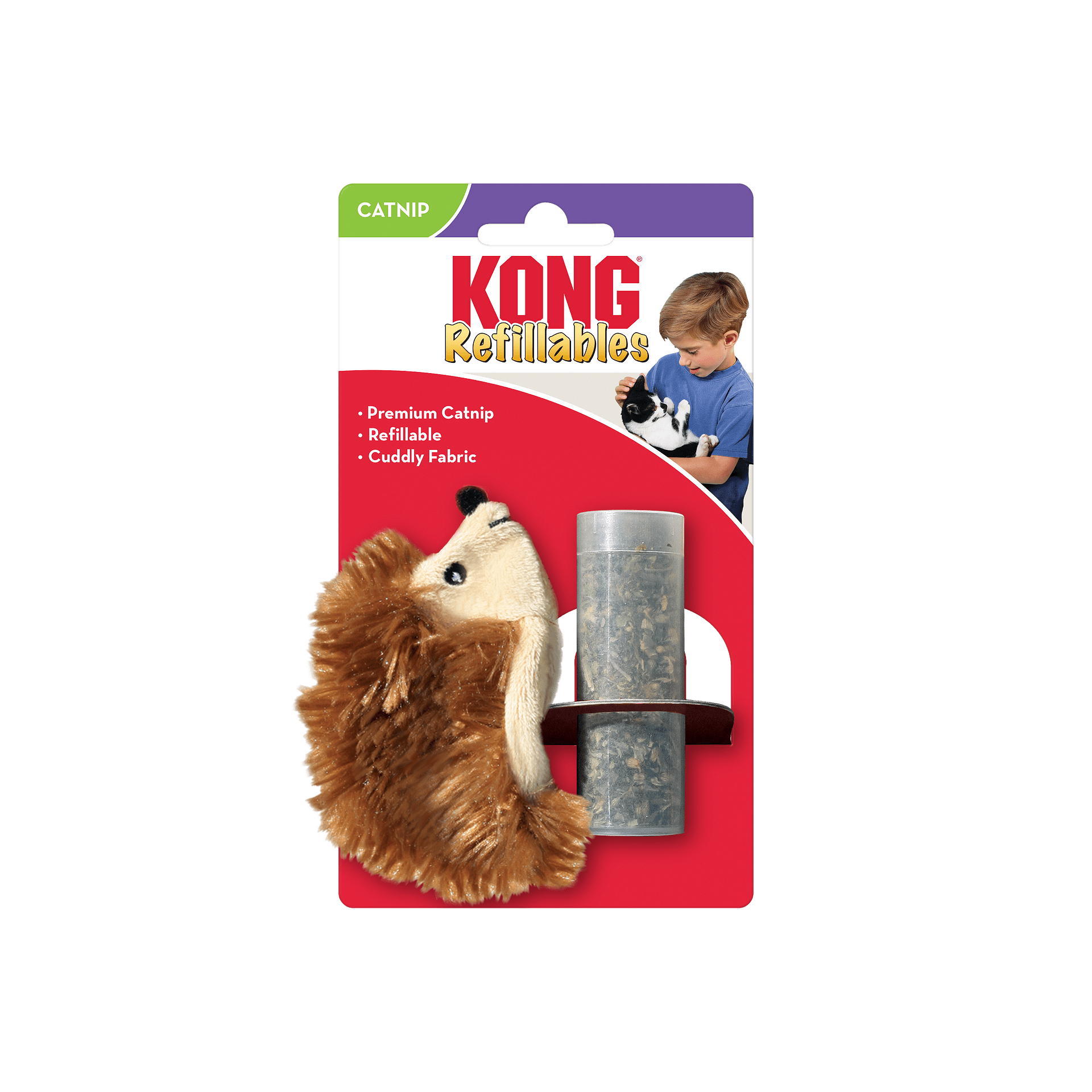 KONG CAT REFILLABBLE CATNIP HEDGEHOG