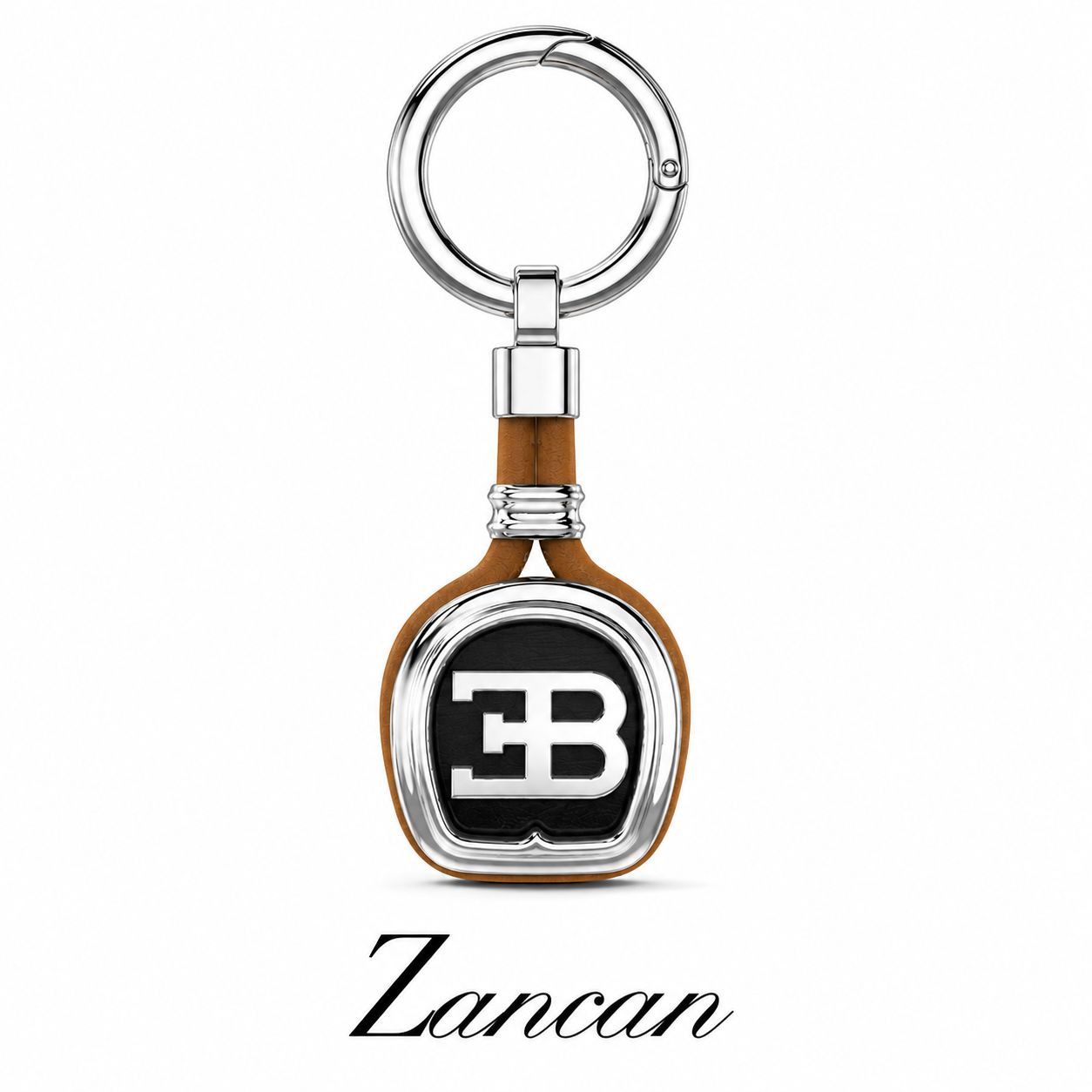 Ключодържател от сребро и кожа Zancan by Bugatti