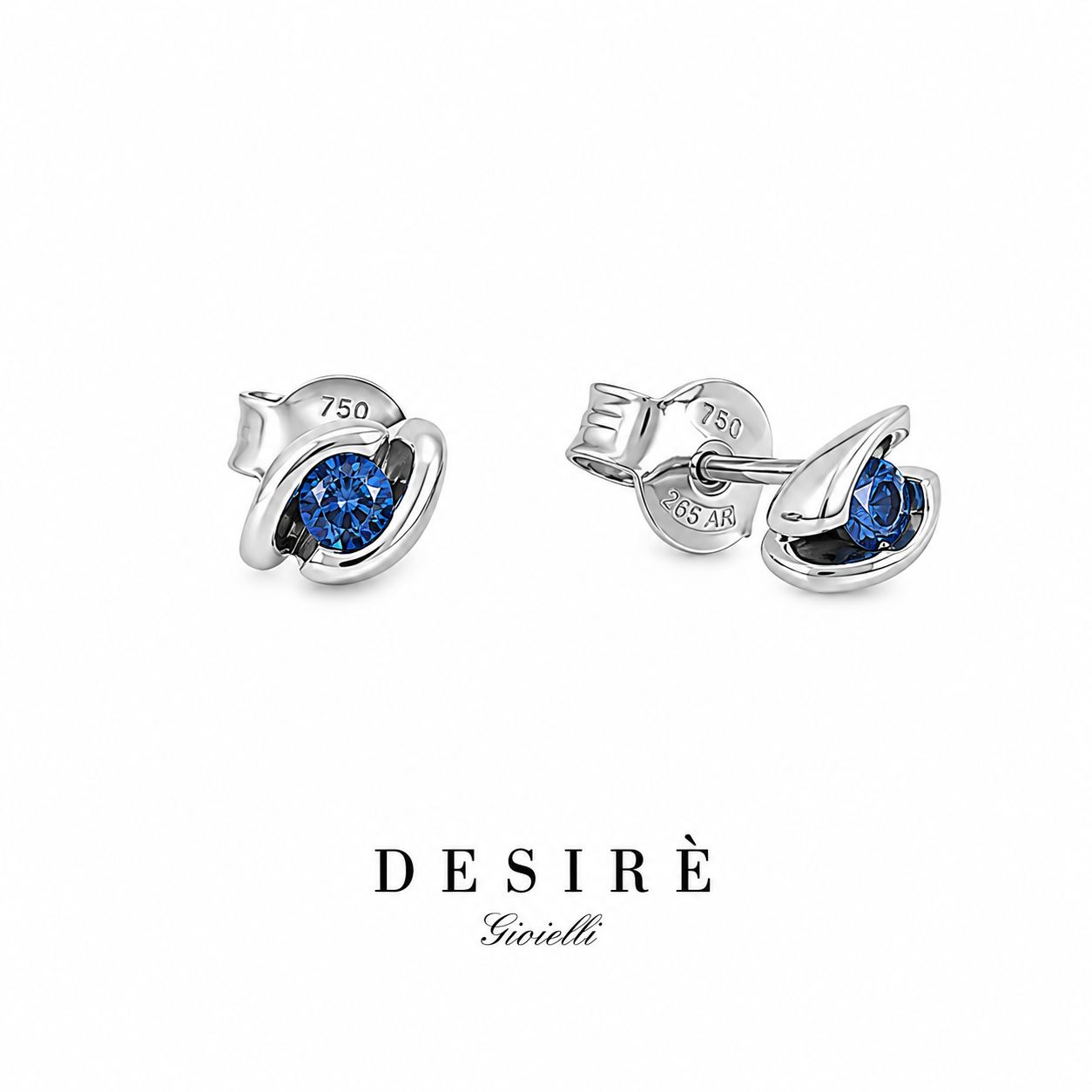 Златни обици със сапфири - Desiré Gioielli