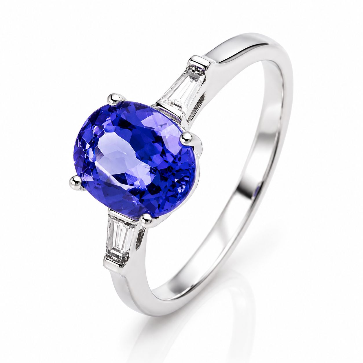 Златен пръстен с танзанит и диаманти - Diamond Group