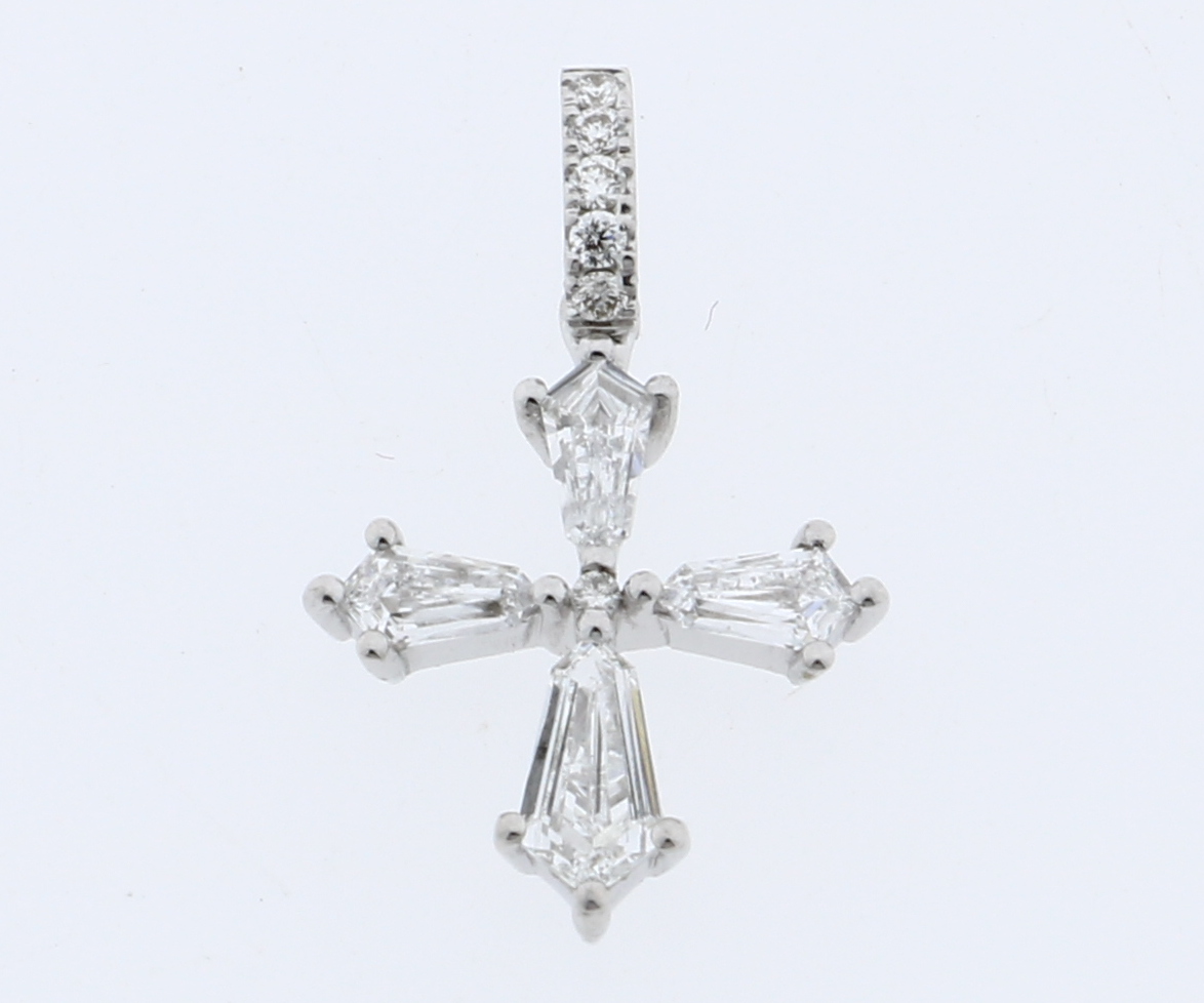 Златна висулка "кръст" с диаманти - Goto Diamonds Collection