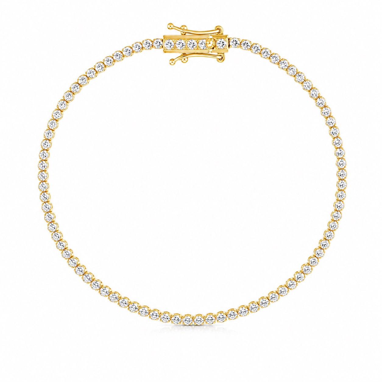 Златна тенис гривна с диаманти - Goto Diamonds Collection
