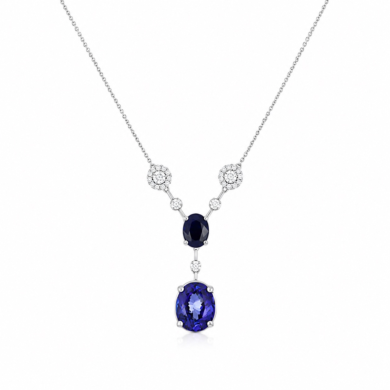 Колие с танзанити, сапфир и диаманти - Goto Diamond Collection