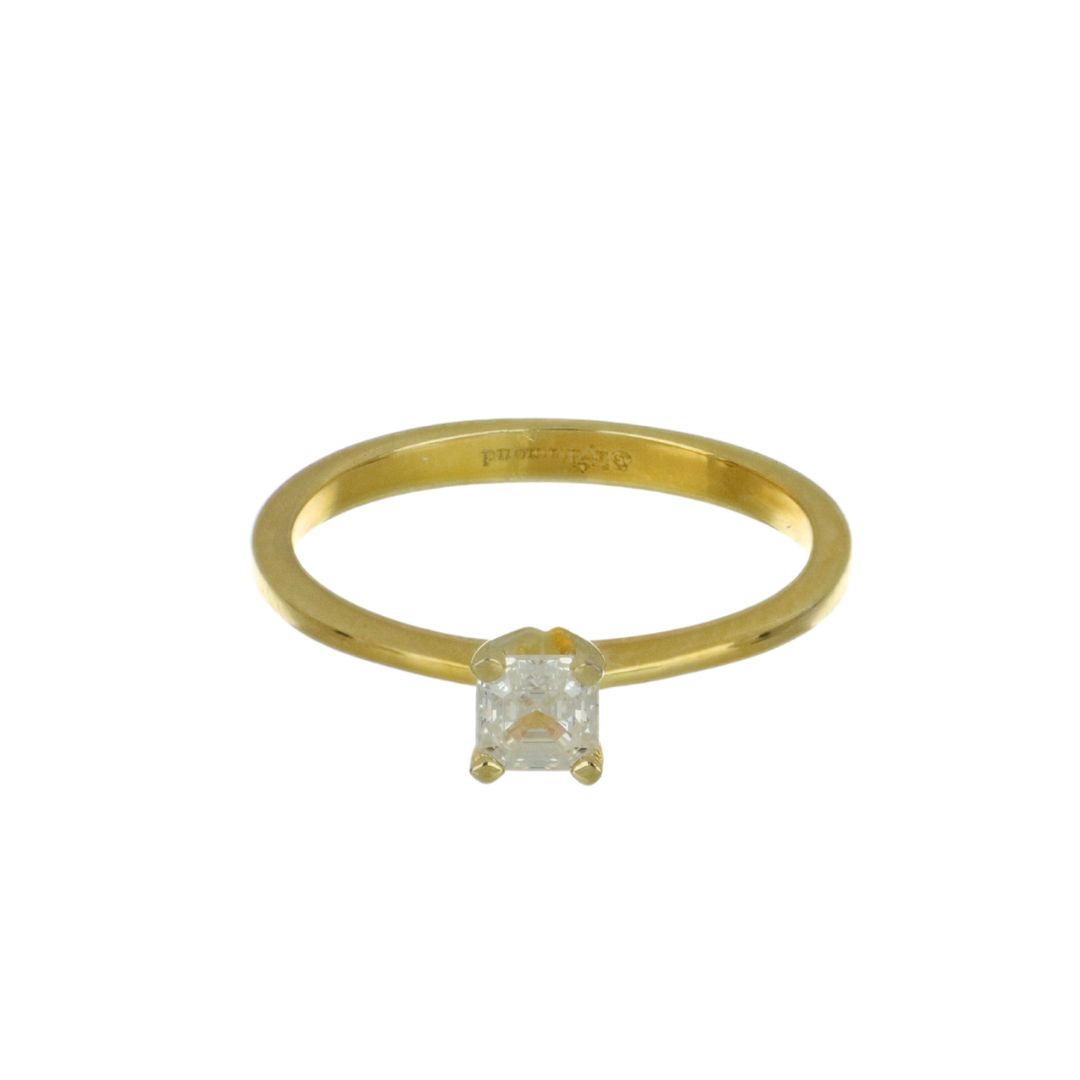 Сребърен пръстен със създадени диаманти - Skydiamond