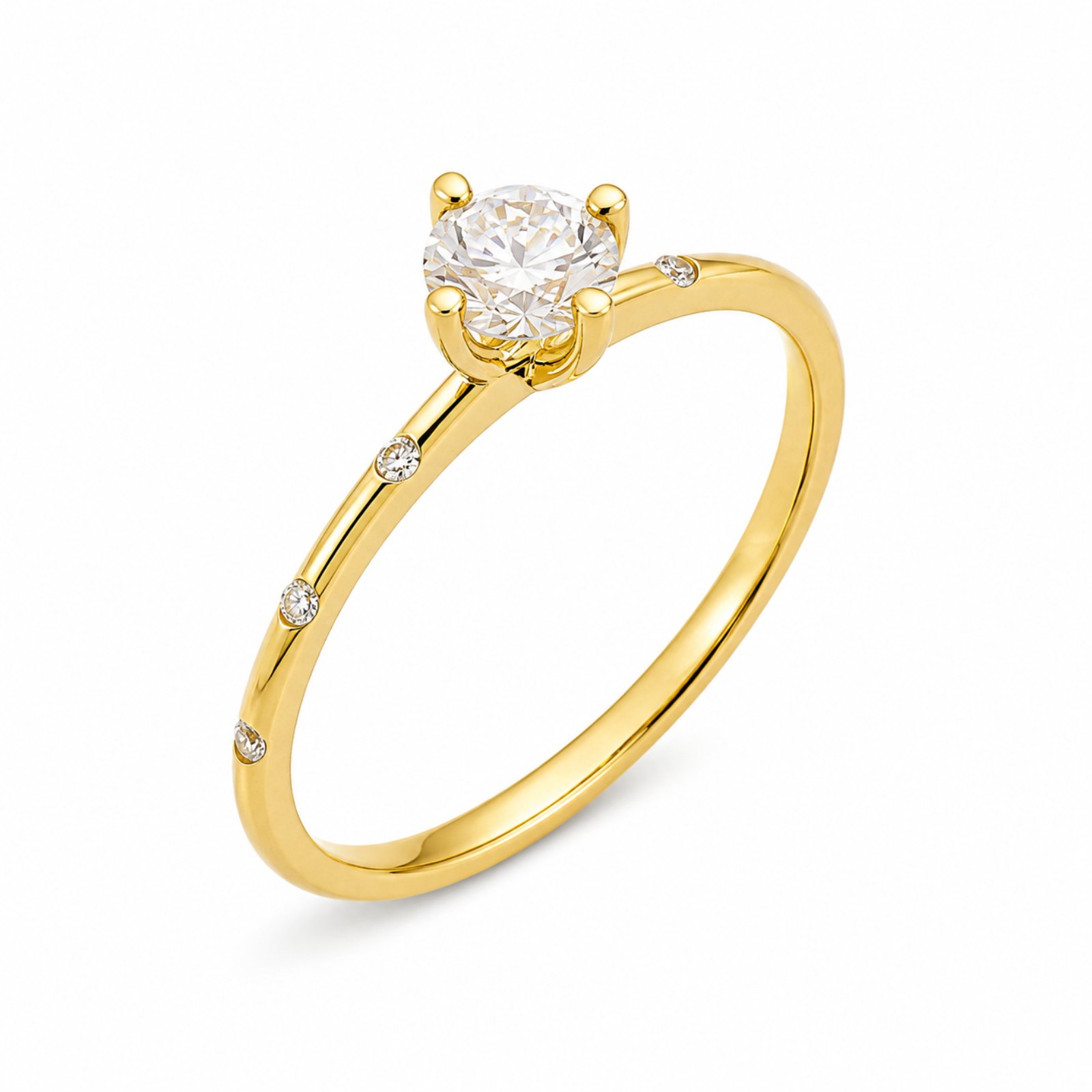 Златен пръстен с лабораторни диаманти - Goto Diamonds Collection