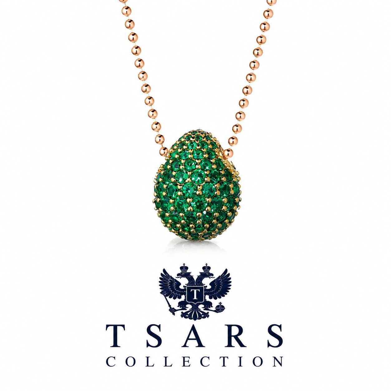 Сребърно колие с позлата и циркони - TSARS COLLECTION