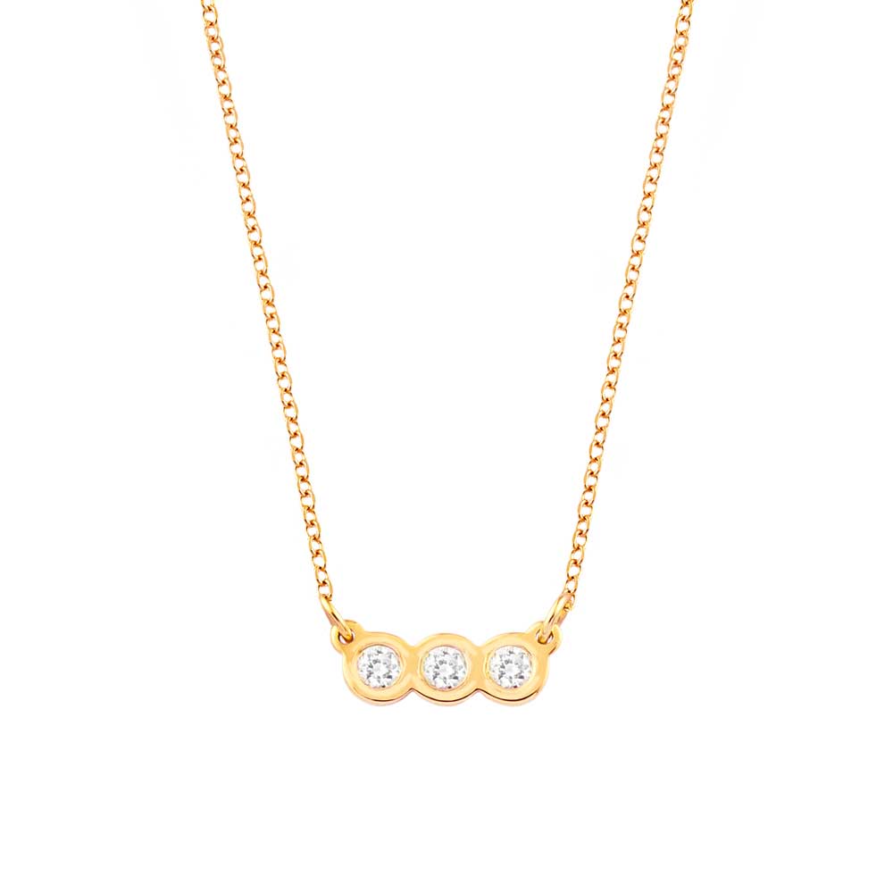 Дамско злато колие с диаманти - EKAN