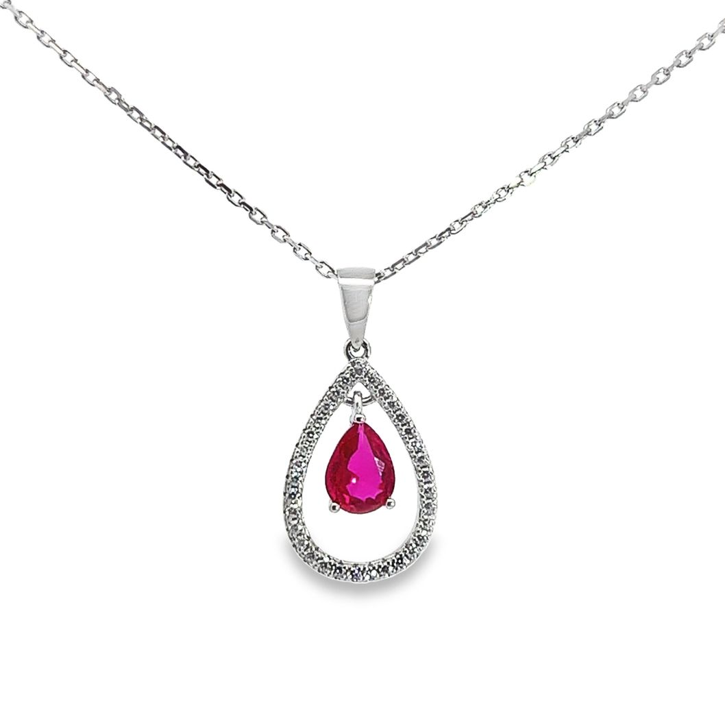 ДАМСКО КОЛИЕ СЪС СЪЗДАДЕНИ ДИАМАНТИ И СКЪПОЦЕНЕН КАМЪК - SKY DIAMOND