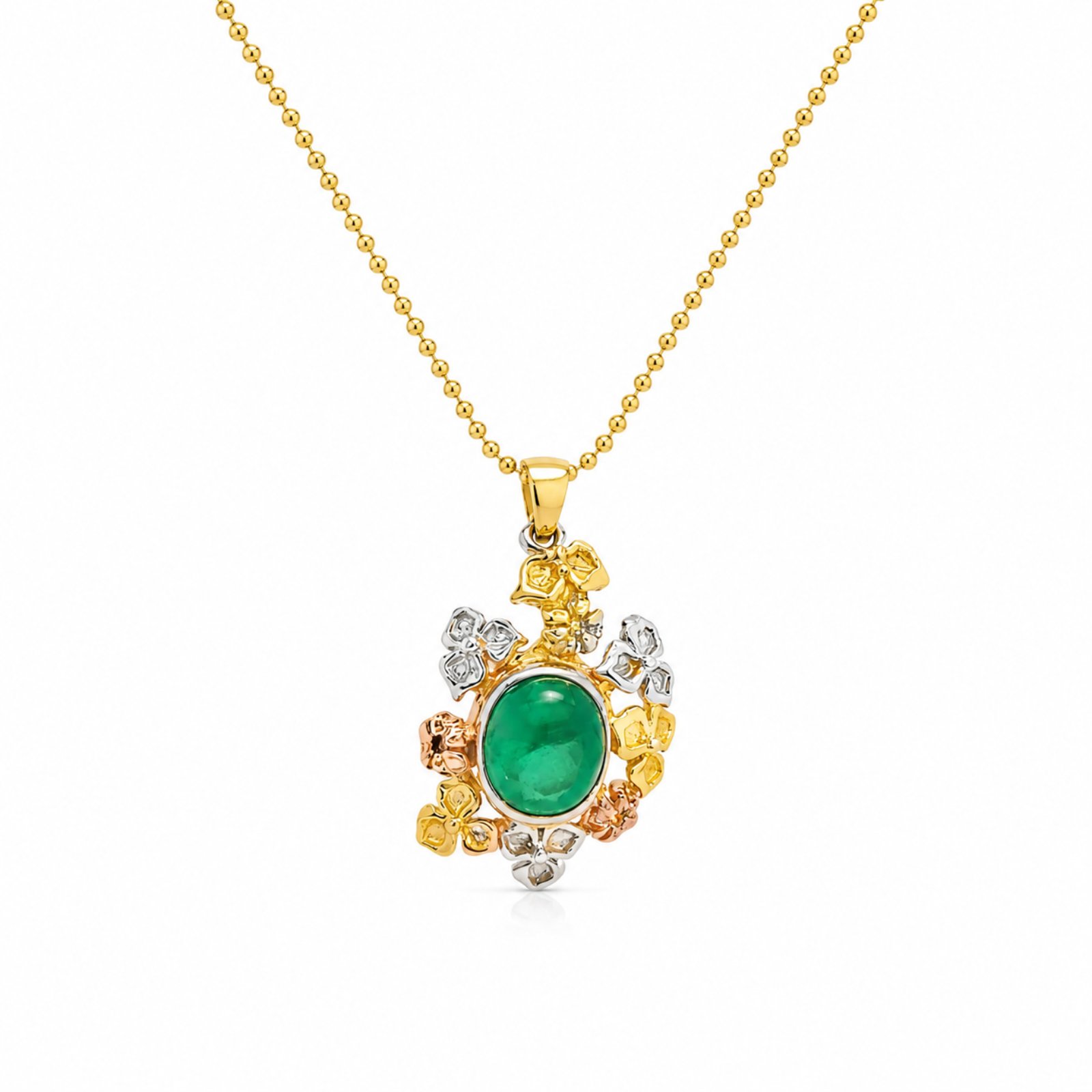 Златна висулка със смарагд - Goto Diamonds Collection