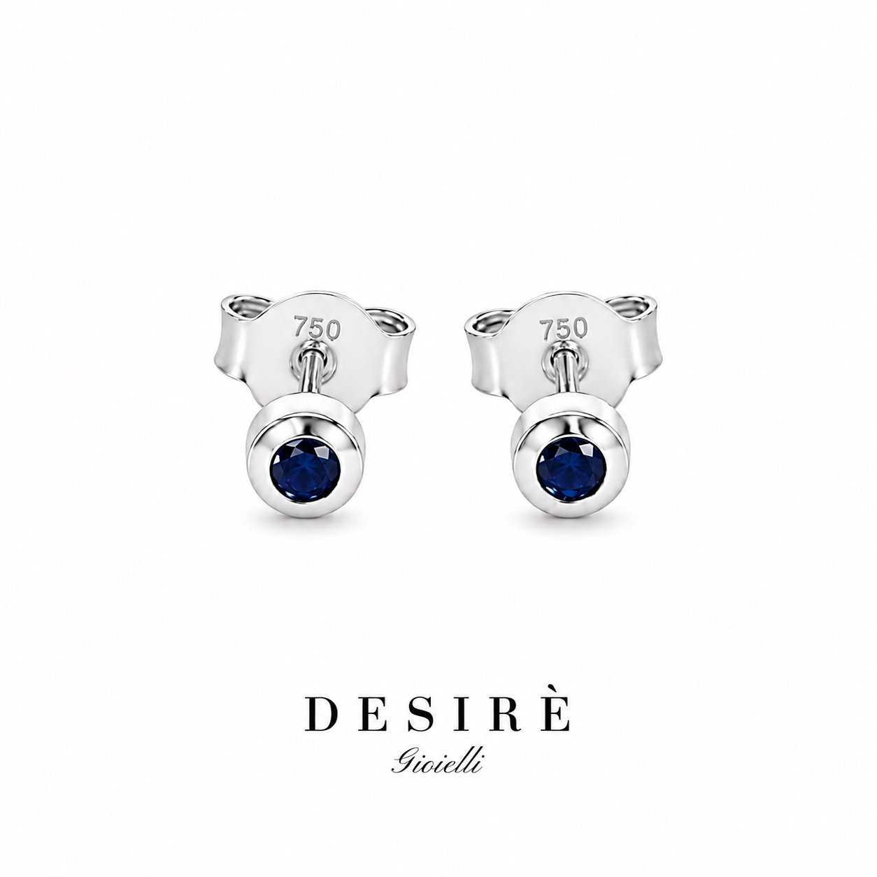 Златни обици със сапфири "Desire"