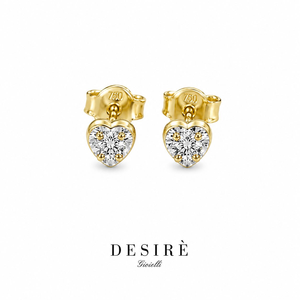 Златни обици с диаманти "Desire"