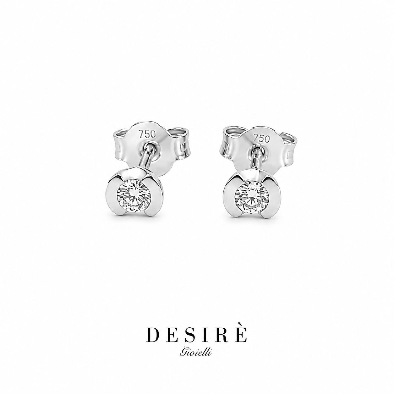 Златни обици с диаманти "DESIRE"