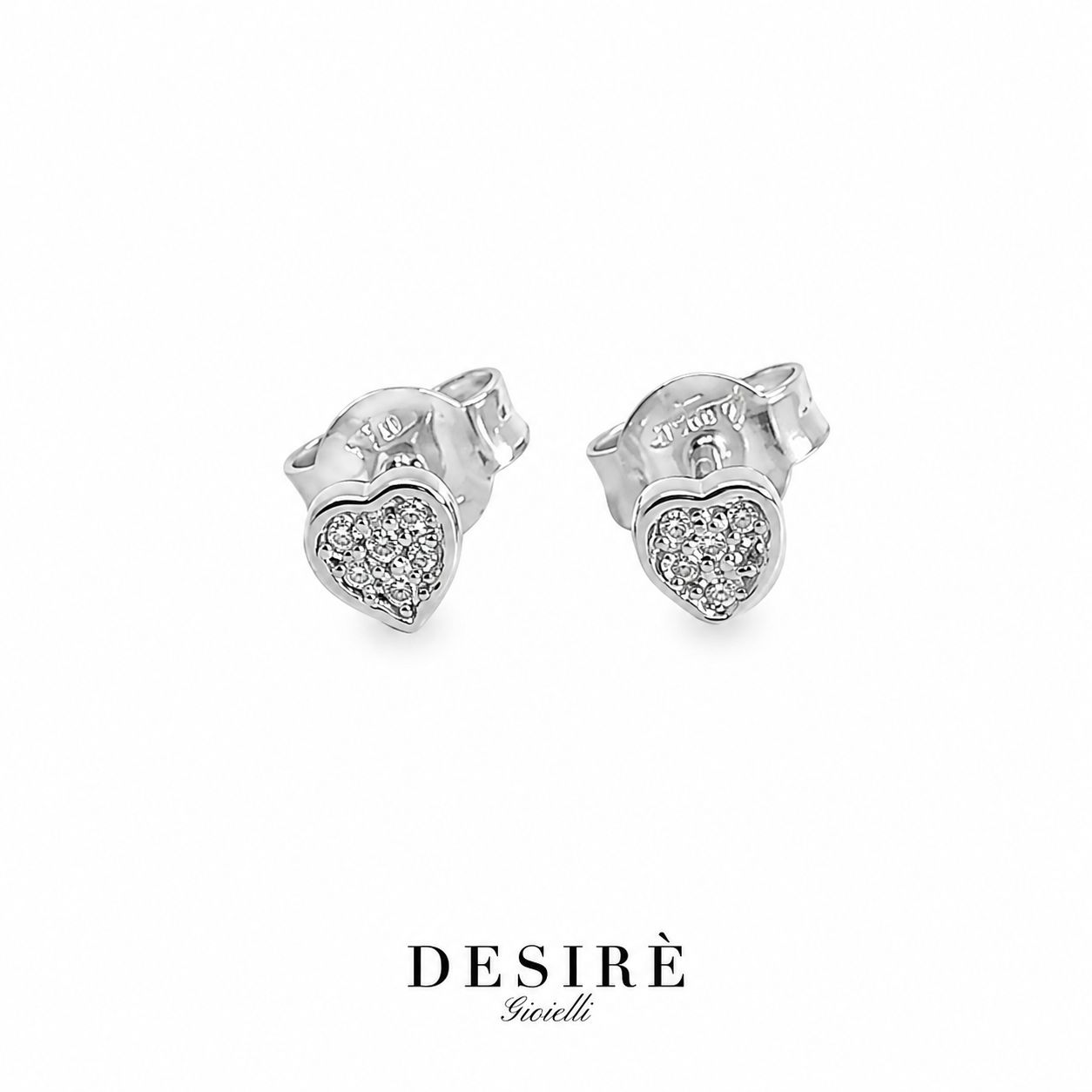 Златни обици с диаманти "DESIRÉ GIOIELLI"