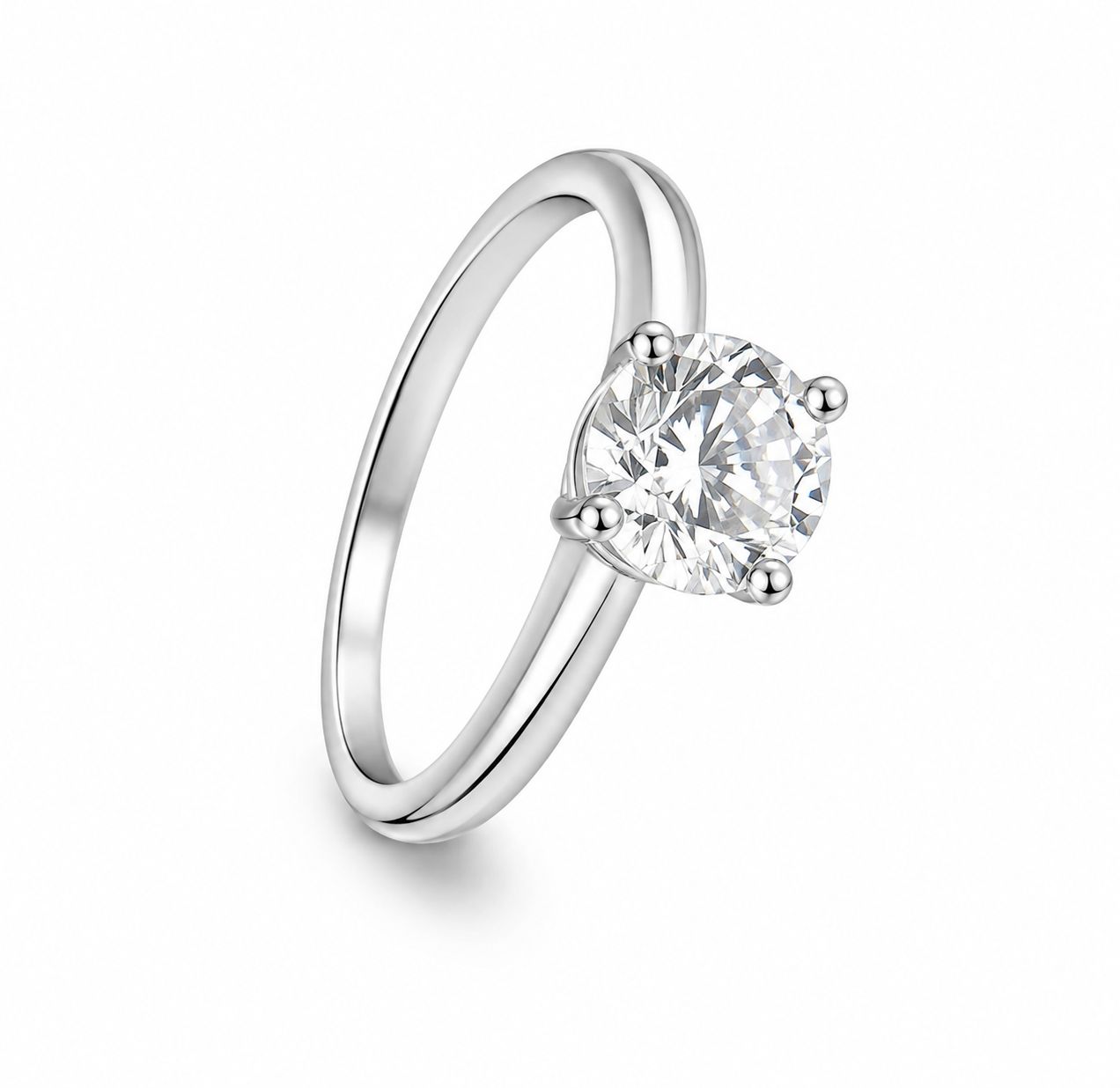ДАМСКИ ПРЪСТЕН СЪС СЪЗДАДЕН ДИАМАНТ - SKY DIAMOND