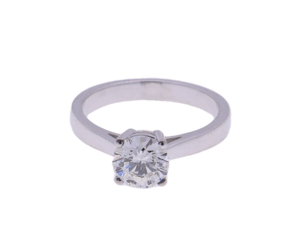 Златен годежен пръстен с диаманти 1 ct.