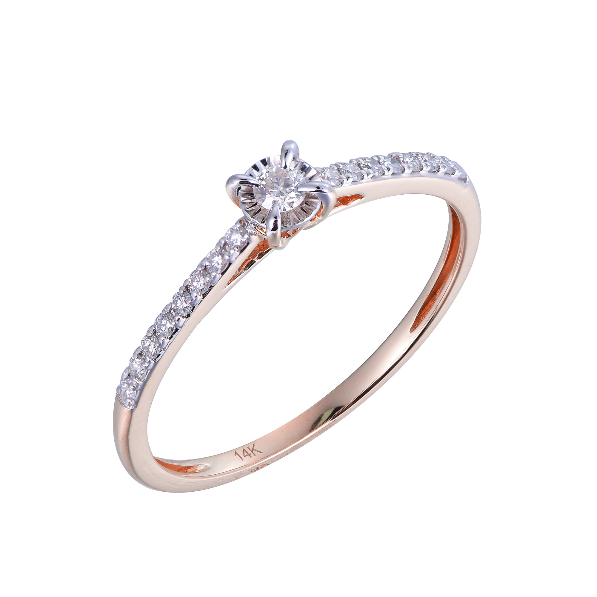 Златен пръстен с диаманти
