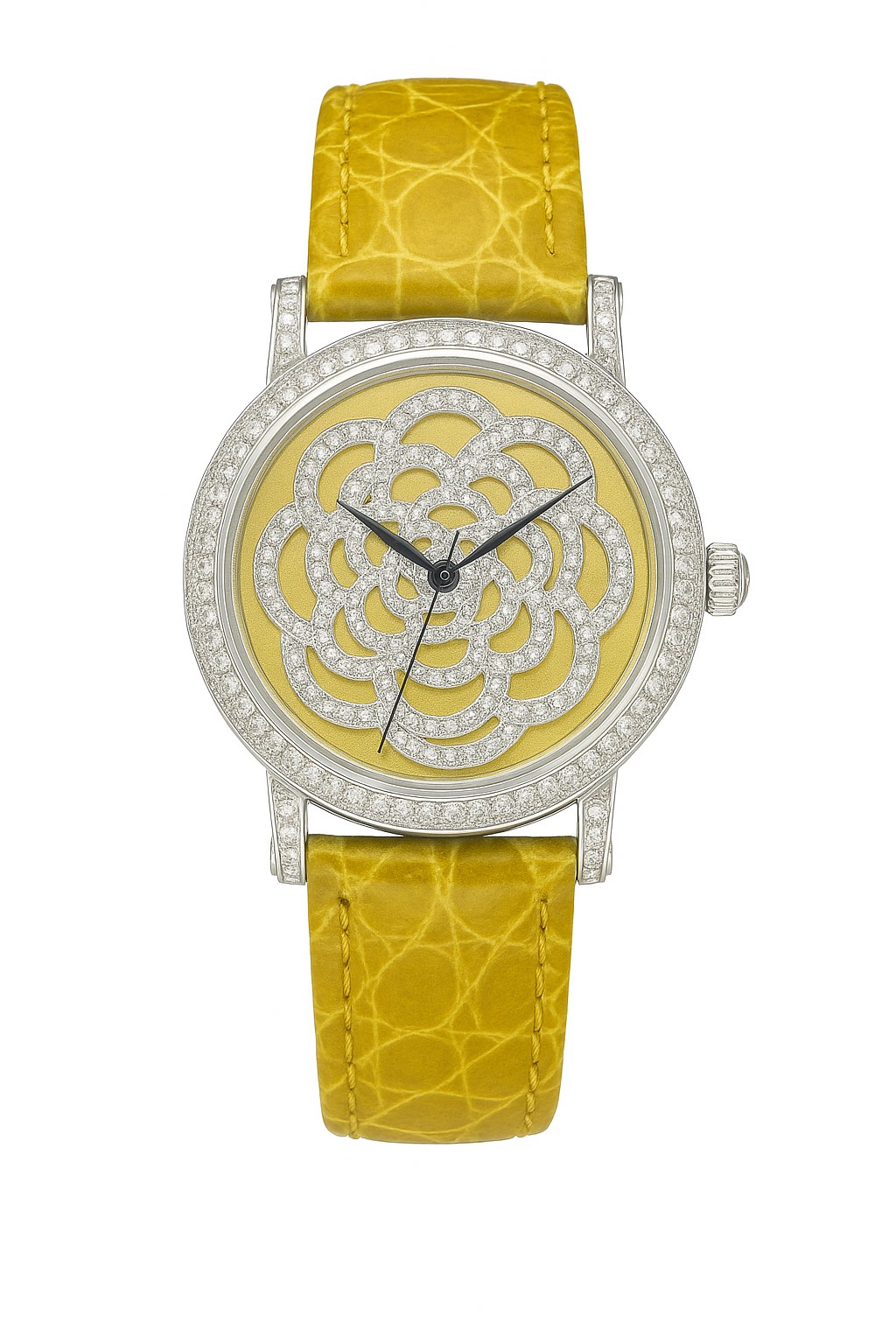 Дамски часовник с диаманти и скъпоценни камъни
