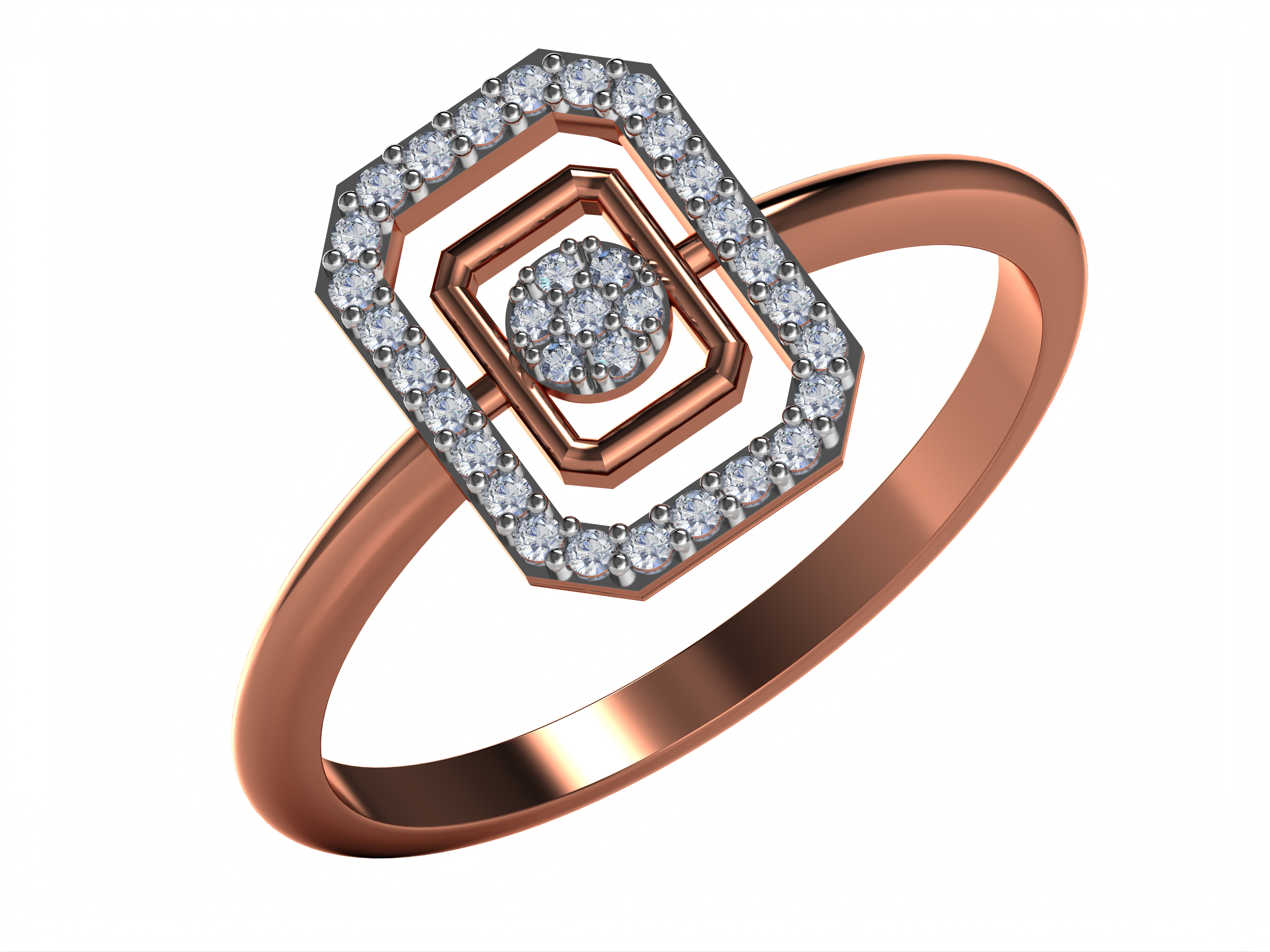 Златен пръстен с Диаманти Aspire Designs