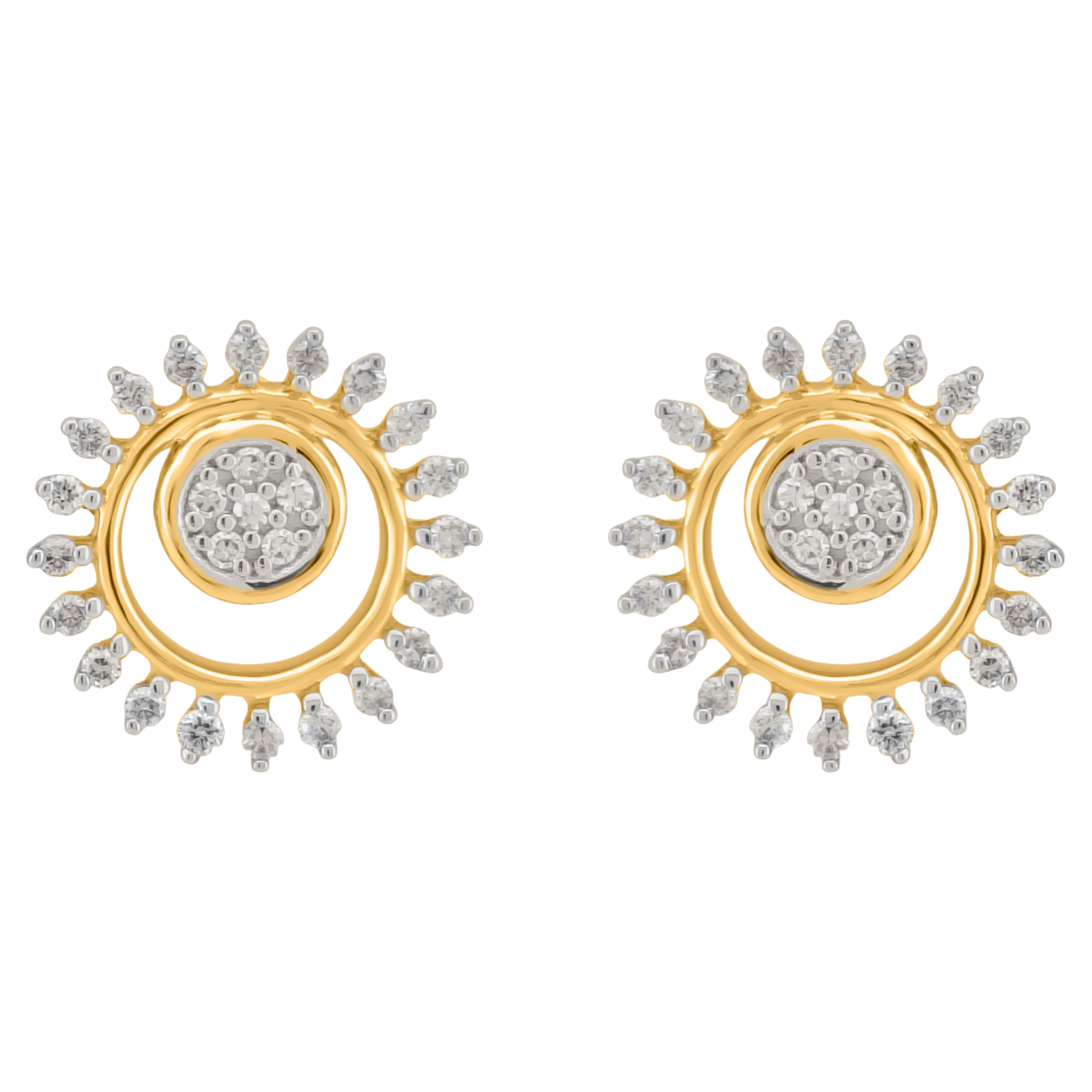 Златни обици с Диаманти Aspire Designs