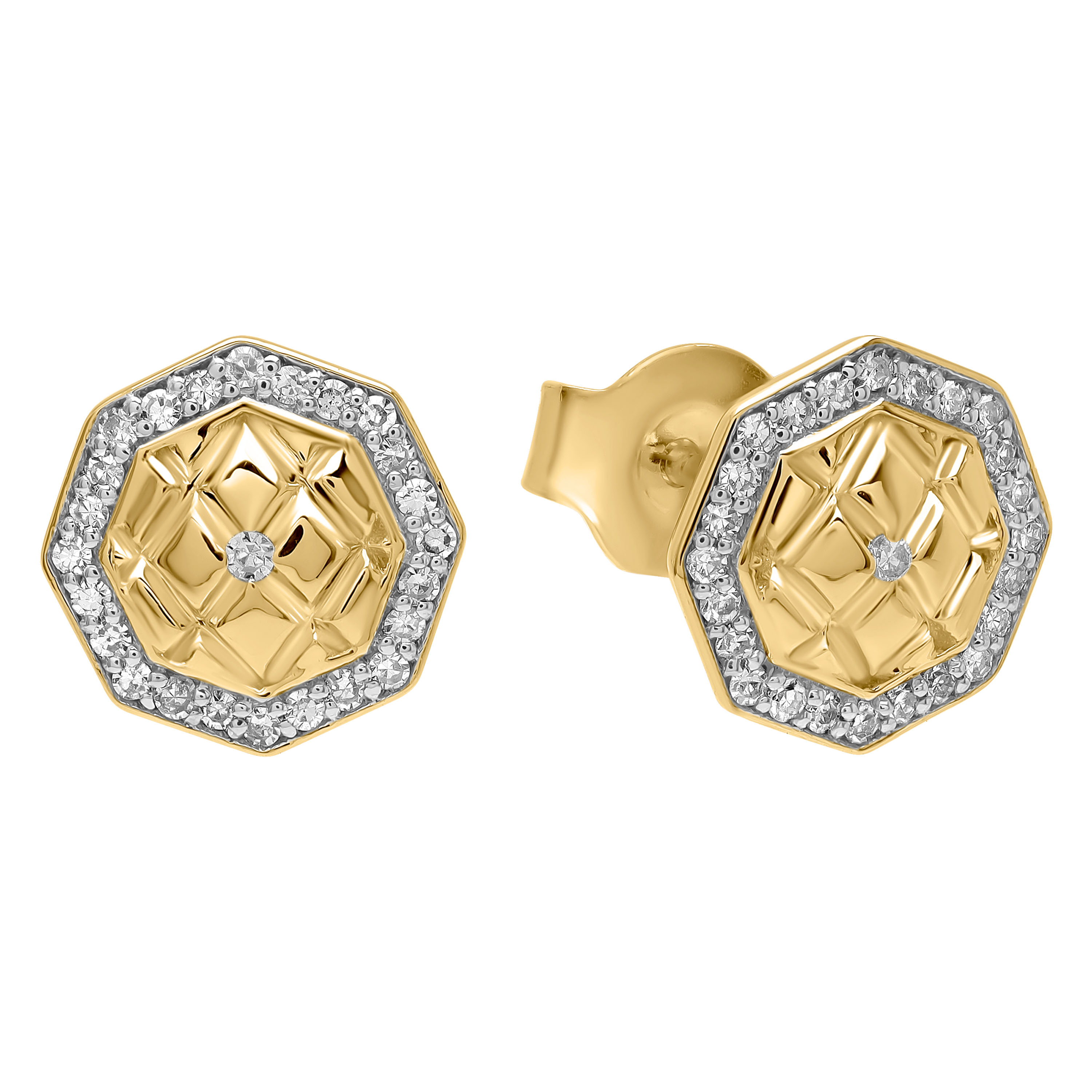 Златни обици с Диаманти Aspire Designs