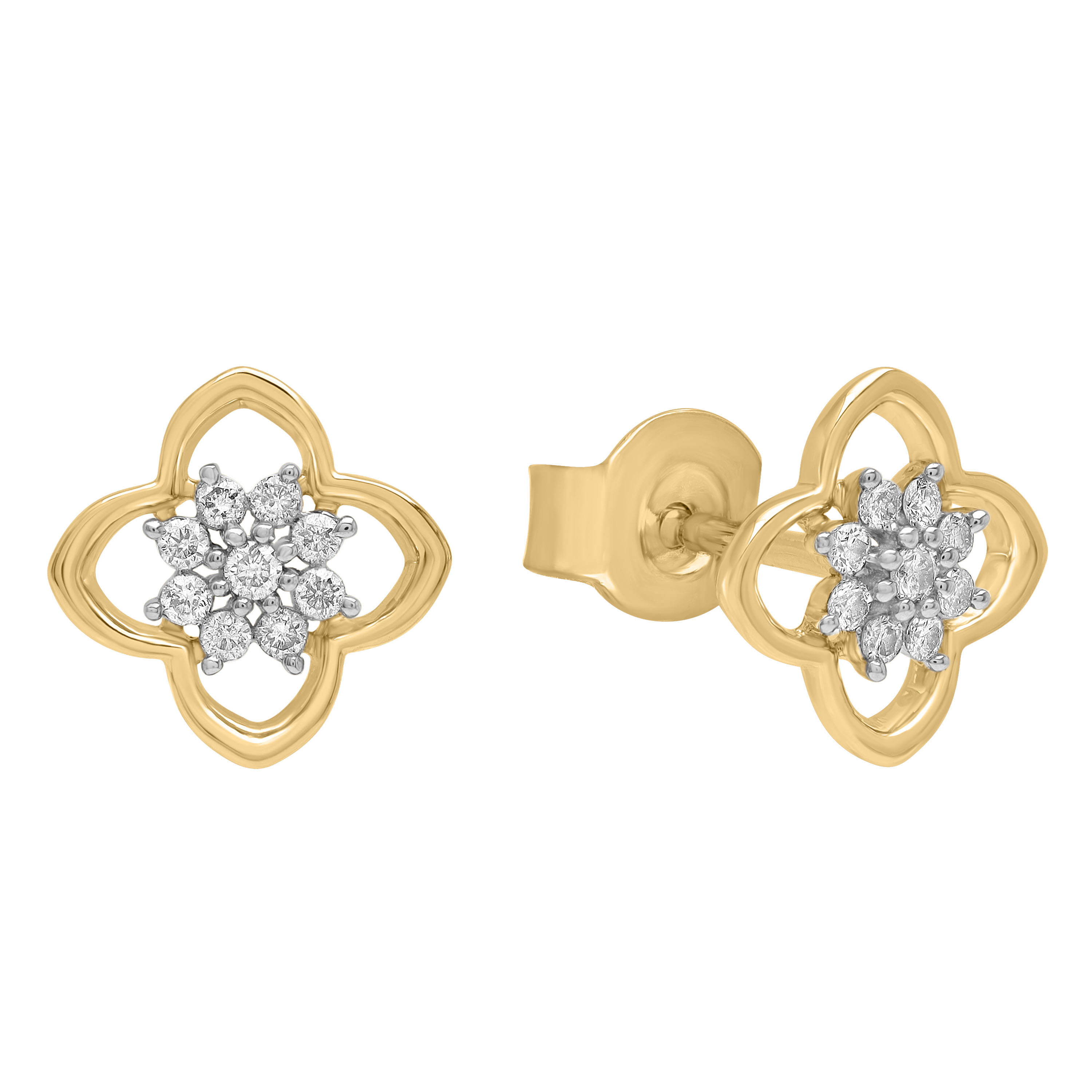 Златни обици с Диаманти Aspire Designs