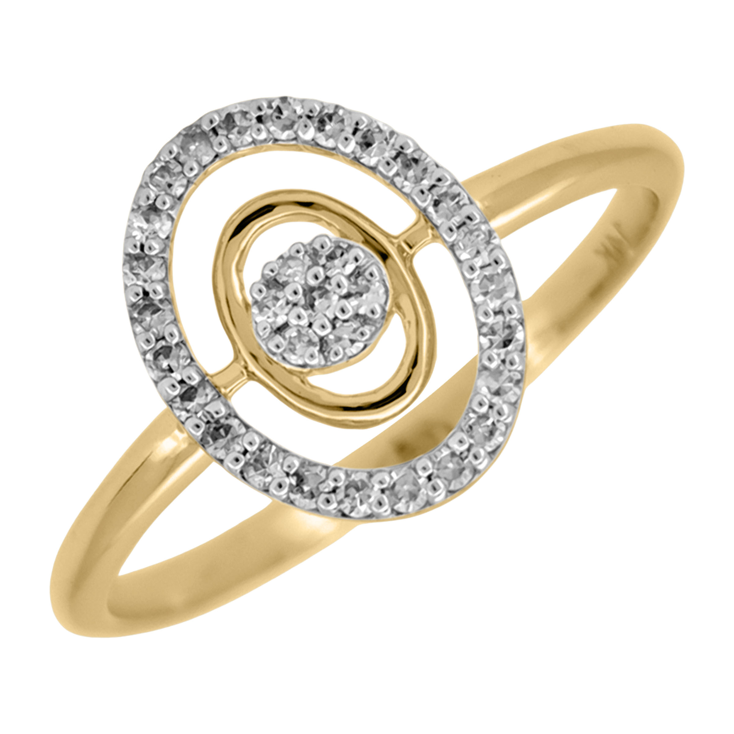 Златен пръстен с Диаманти Aspire Designs